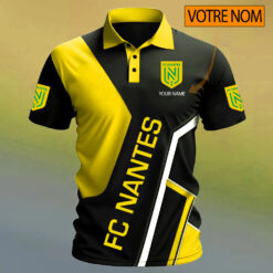 FC Nantes – Chemise polo Design Signature Avec Nom Personnalisé