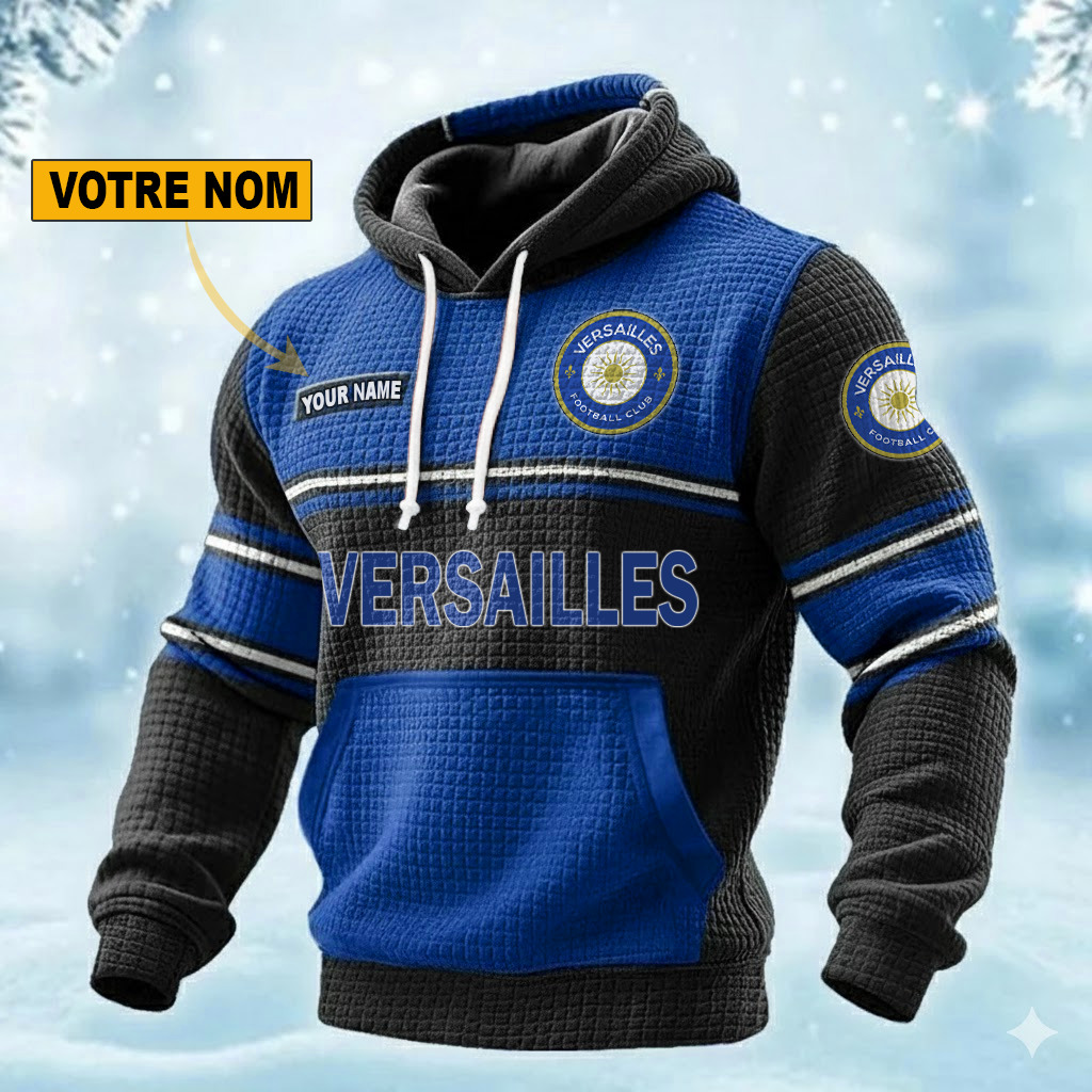 FC Versailles 78 – Pull hoodie gaufré Édition spéciale Avec Nom Personnalisé FC Versailles 78 – Pull hoodie gaufré Édition spéciale Avec Nom Personnalisé