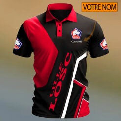 LOSC Lille – Chemise polo Design Signature Avec Nom Personnalisé