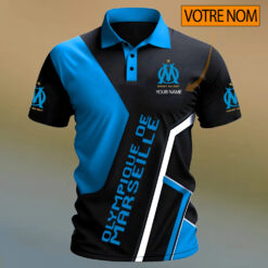 Olympique de Marseille – Chemise polo Design Signature Avec Nom Personnalisé
