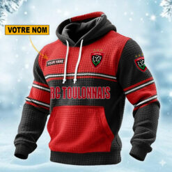 RC Toulonnais – Pull hoodie gaufré Édition spéciale Avec Nom Personnalisé