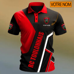 RC Toulonnais – Chemise polo Design Signature Avec Nom Personnalisé