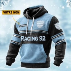 Racing 92 – Pull hoodie gaufré Édition spéciale Avec Nom Personnalisé