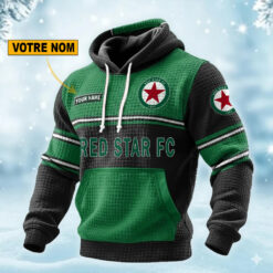 Red Star FC – Pull hoodie gaufré Édition spéciale Avec Nom Personnalisé