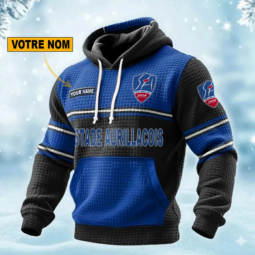 Stade Aurillacois – Pull hoodie gaufré Édition spéciale Avec Nom Personnalisé Stade Aurillacois – Pull hoodie gaufré Édition spéciale Avec Nom Personnalisé