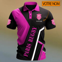 Stade Francais – Chemise polo Design Signature Avec Nom Personnalisé