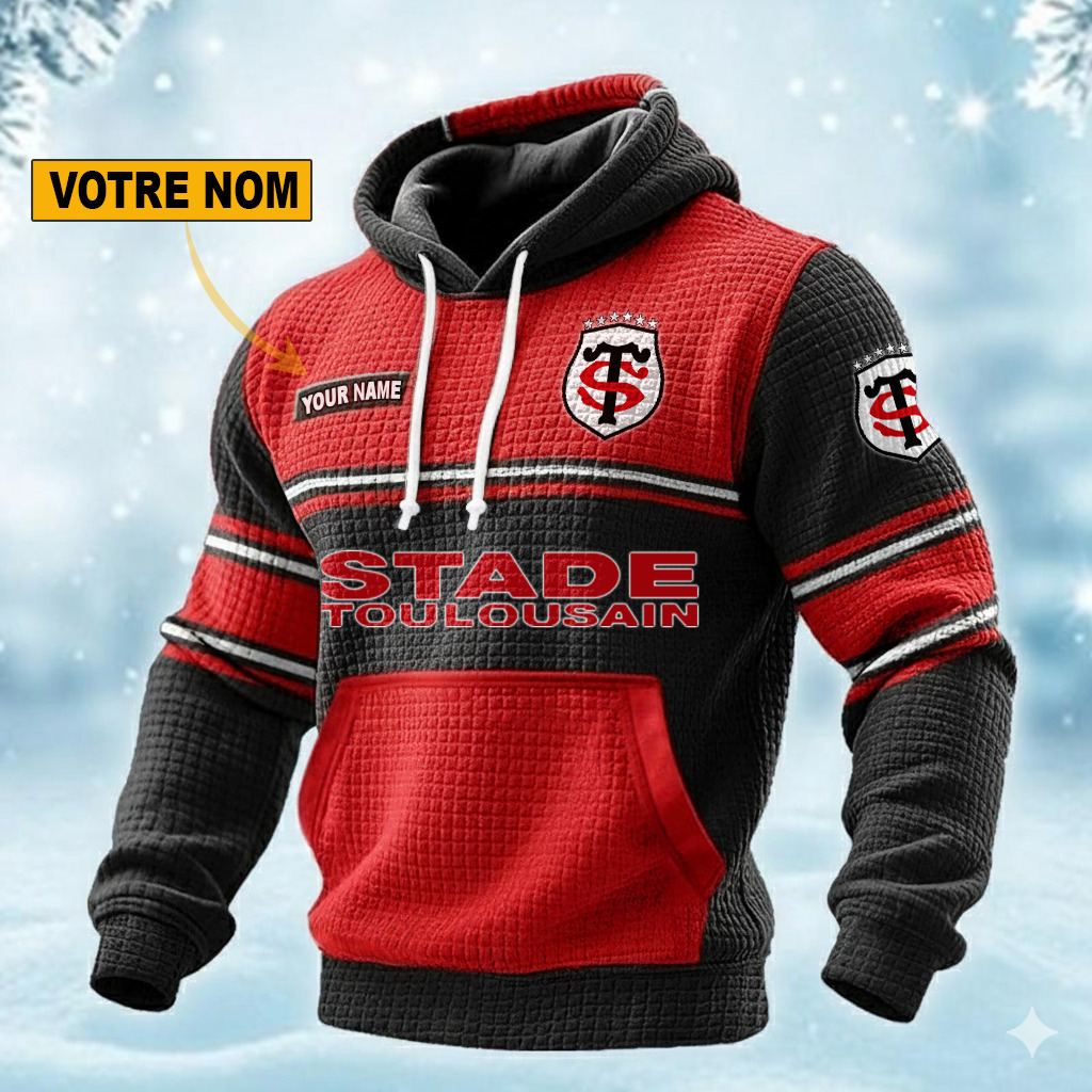 Stade Toulousain – Pull hoodie gaufré Édition spéciale Avec Nom Personnalisé Stade Toulousain – Pull hoodie gaufré Édition spéciale Avec Nom Personnalisé