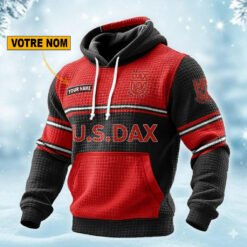 US Dax – Pull hoodie gaufré Édition spéciale Avec Nom Personnalisé