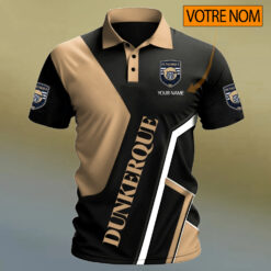 USL Dunkerque – Chemise polo Design Signature Avec Nom Personnalisé