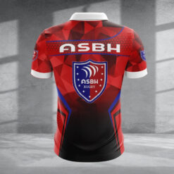 Polo à fermeture éclair – AS Béziers Hérault nouvelle version avec nom personnalisé