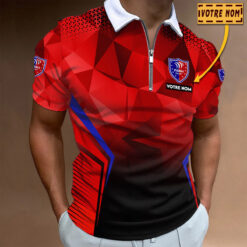 Polo à fermeture éclair – AS Béziers Hérault nouvelle version avec nom personnalisé