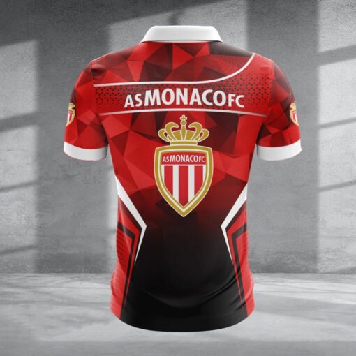 Polo à fermeture éclair – AS Monaco nouvelle version avec nom personnalisé Polo à fermeture éclair – AS Monaco nouvelle version avec nom personnalisé
