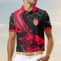 AS Monaco – Chemise polo Design Signature