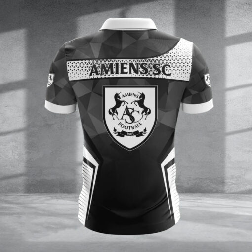 Polo à fermeture éclair – Amiens SC nouvelle version avec nom personnalisé Polo à fermeture éclair – Amiens SC nouvelle version avec nom personnalisé