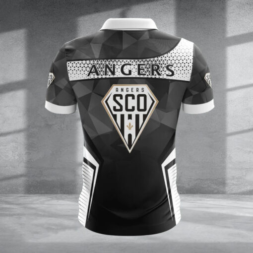 Polo à fermeture éclair – Angers SCO nouvelle version avec nom personnalisé Polo à fermeture éclair – Angers SCO nouvelle version avec nom personnalisé