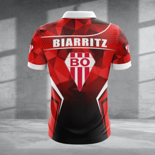 Polo à fermeture éclair – Biarritz Olympique PB nouvelle version avec nom personnalisé Polo à fermeture éclair – Biarritz Olympique PB nouvelle version avec nom personnalisé