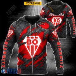 Biarritz Olympique PB – Veste à capuche zippée Édition spéciale Avec Nom Personnalisé