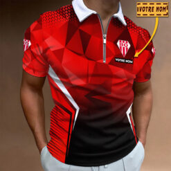 Polo à fermeture éclair – Biarritz Olympique PB nouvelle version avec nom personnalisé