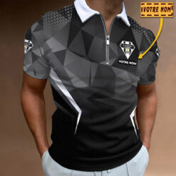 Polo à fermeture éclair – CA Brive nouvelle version avec nom personnalisé