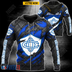 Castres Olympique – Veste à capuche zippée Édition spéciale Avec Nom Personnalisé