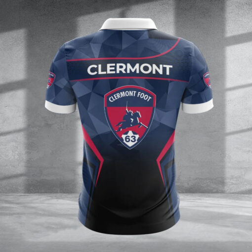 Polo à fermeture éclair – Clermont Foot 63 nouvelle version avec nom personnalisé Polo à fermeture éclair – Clermont Foot 63 nouvelle version avec nom personnalisé