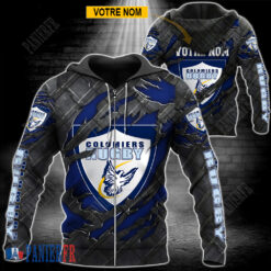 Colomiers Rugby – Veste à capuche zippée Édition spéciale Avec Nom Personnalisé