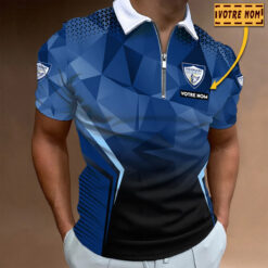 Polo à fermeture éclair – Colomiers Rugby nouvelle version avec nom personnalisé