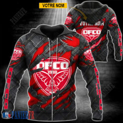Dijon FCO – Veste à capuche zippée Édition spéciale Avec Nom Personnalisé