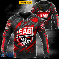 EA Guingamp – Veste à capuche zippée Édition spéciale Avec Nom Personnalisé