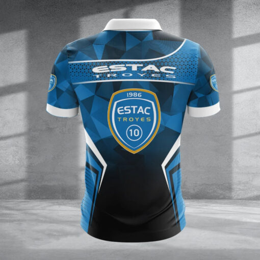 Polo à fermeture éclair – ESTAC Troyes nouvelle version avec nom personnalisé Polo à fermeture éclair – ESTAC Troyes nouvelle version avec nom personnalisé