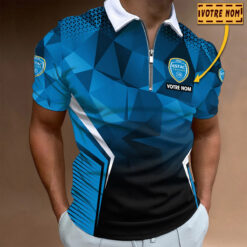 Polo à fermeture éclair – ESTAC Troyes nouvelle version avec nom personnalisé
