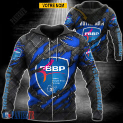 FC Bourg-Péronnas – Veste à capuche zippée Édition spéciale Avec Nom Personnalisé