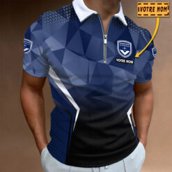 Polo à fermeture éclair – FC Girondins de Bordeaux nouvelle version avec nom personnalisé