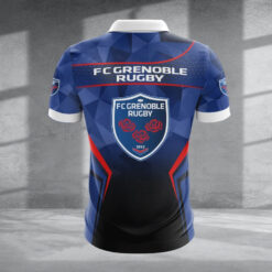 Polo à fermeture éclair – FC Grenoble Rugby nouvelle version avec nom personnalisé
