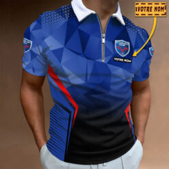 Polo à fermeture éclair – FC Grenoble Rugby nouvelle version avec nom personnalisé