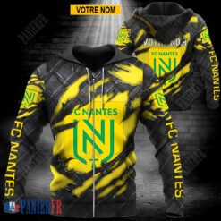 FC Nantes – Veste à capuche zippée Édition spéciale Avec Nom Personnalisé