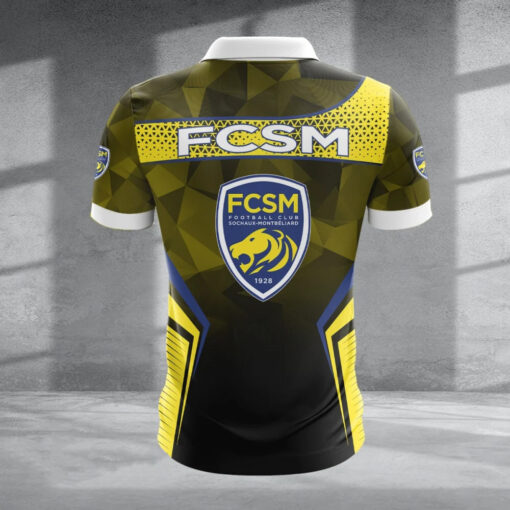 Polo à fermeture éclair – FC Sochaux-Montbéliard nouvelle version avec nom personnalisé Polo à fermeture éclair – FC Sochaux-Montbéliard nouvelle version avec nom personnalisé