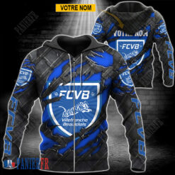 FC Villefranche-Beaujolais – Veste à capuche zippée Édition spéciale Avec Nom Personnalisé