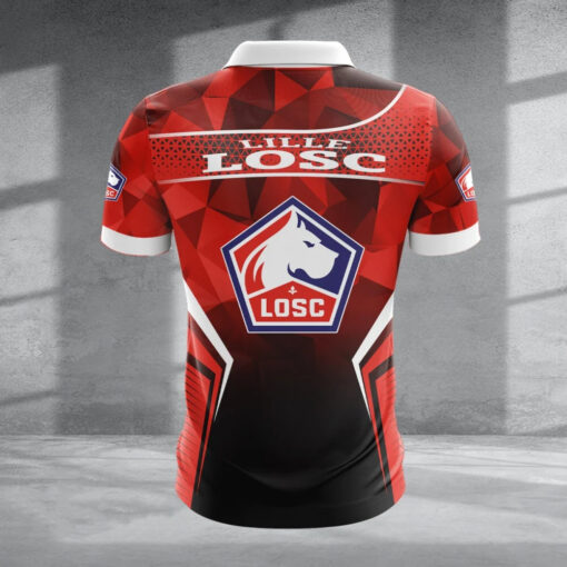 Polo à fermeture éclair – LOSC Lille nouvelle version avec nom personnalisé Polo à fermeture éclair – LOSC Lille nouvelle version avec nom personnalisé