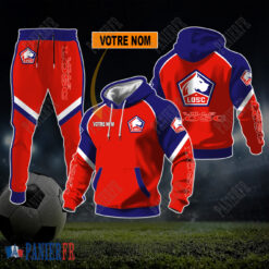 LOSC Lille – Sweat à capuche et pantalon Nouvelle édition Avec Nom Personnalisé