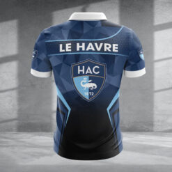 Polo à fermeture éclair – Le Havre AC nouvelle version avec nom personnalisé