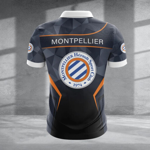 Polo à fermeture éclair – Montpellier HSC nouvelle version avec nom personnalisé Polo à fermeture éclair – Montpellier HSC nouvelle version avec nom personnalisé