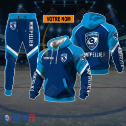 Montpellier Hérault Rugby – Sweat à capuche et pantalon Nouvelle édition Avec Nom Personnalisé