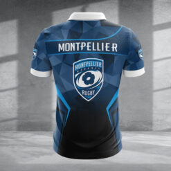 Polo à fermeture éclair – Montpellier Hérault Rugby nouvelle version avec nom personnalisé