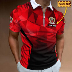 Polo à fermeture éclair – OGC Nice nouvelle version avec nom personnalisé