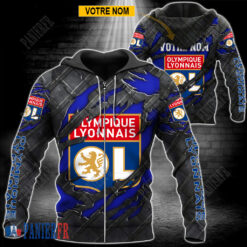 Olympique Lyonnais – Veste à capuche zippée Édition spéciale Avec Nom Personnalisé
