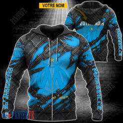 Olympique de Marseille – Veste à capuche zippée Édition spéciale Avec Nom Personnalisé