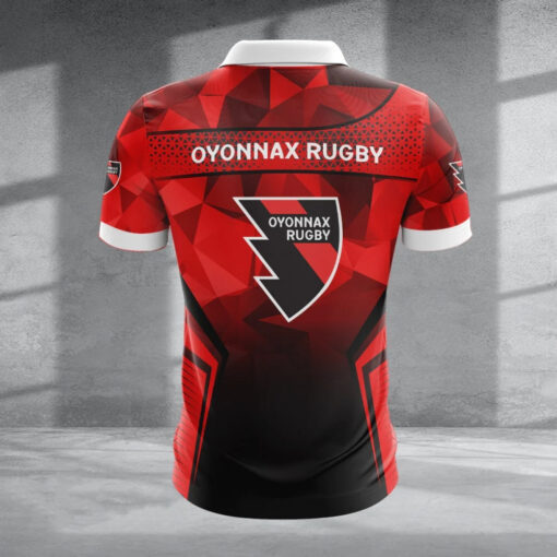 Polo à fermeture éclair – Oyonnax Rugby nouvelle version avec nom personnalisé Polo à fermeture éclair – Oyonnax Rugby nouvelle version avec nom personnalisé
