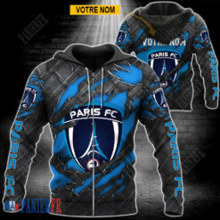 Paris FC – Veste à capuche zippée Édition spéciale Avec Nom Personnalisé
