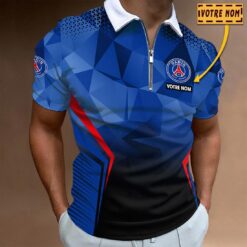 Polo à fermeture éclair – Paris Saint-Germain nouvelle version avec nom personnalisé